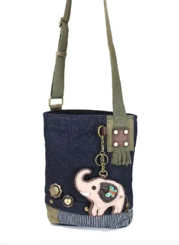 Vista 3 de Chala Patch CrossBody Bolso de mujer Bolso de mensajero de lona