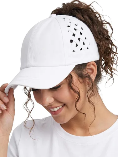 Vista 63 de Funky Junque - Sombrero de cola de caballo para mujer, gorra de béisbol con ajuste ajustable y cola de caballo alta cruzada para uso diario Paquete