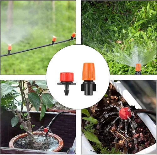 Vista 2 de Sistema de riego automático de jardín de 164 pies, paquete de 200 unidades, kit de riego por goteo de 1/4 pulgadas, tubo de distribución en blanco