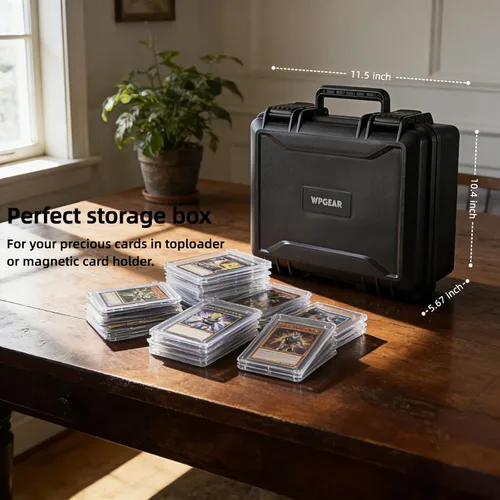 Vista 7 de WPGEAR Caja de Almacenamiento Impermeable Toploader para Portador de Tarjetas Rígidas de 3" x 4" 35PT, Estuche para Tarjetas Coleccionables que