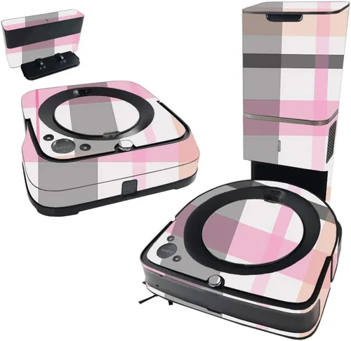 Vista 8 de MightySkins Skin compatible con iRobot Roomba s9+ Vacuum & Braava Jet m6 Bundle – Pastel Chevron Funda protectora y única de vinilo Fácil