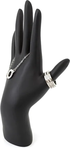 Vista 2 de Exhibición de joyería de mano de maniquí femenino de 8 pulgadas en una postura relajada, para joyerías, ferias de manualidades y ferias comerciales