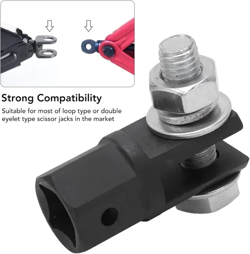 Vista 7 de Adaptador de gato de tijera, conector de tijera universal resistente a la corrosión de alta resistencia para remolque para RV para uso con llave