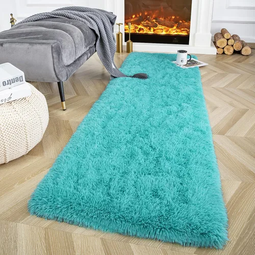 Vista 33 de Ompaa Alfombra Esponjosa, Alfombras de Área Súper Suaves y Peludas para Dormitorio y Sala de Estar - 6' x 9' Alfombra Grande de Felpa Peluda Shag