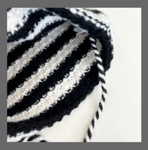 Vista 5 de Gorro de gato con orejas para mujer, gorros holgados para mujer, accesorios grunge, sombreros de ganchillo