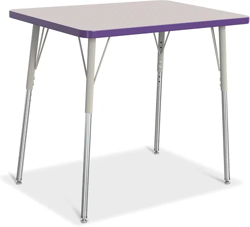 Vista 5 de Berries Mesa rectangular para actividades, altura A, Gris/Negro/Negro, 1