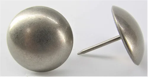 Vista 6 de Tachuelas de Tapicería Premium, Clavos de Cabeza de 1 pulgada de Diámetro, Adorno Decorativo Grande para Muebles (25, Peltre Antiguo)
