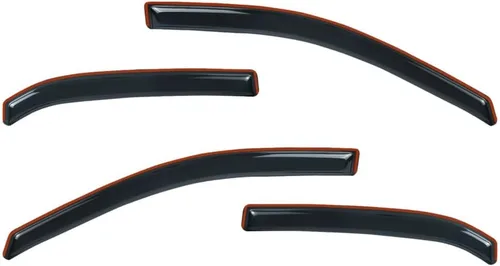 Vista 2 de Window Visor 8 Pieces Rain Deflector Guard Front Rear Side Channel Mount Style Modified Acrylic Dark Smoke Tint for Chevy for Equinox 2010-2017