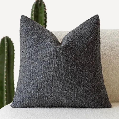 Vista 23 de Foindtower Fundas de almohada decorativas con textura de boucle, fundas de almohada sólidas, neutrales, suaves y acogedoras para silla, sofá