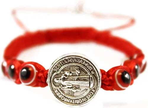 Vista 2 de Pulsera De San Benito Multi-Mal De Ojo Ajustable Protección Prosperidad Buena Suerte Pulsera De San Benito Con Ojitos Proteccion Prosperidad Y Buena