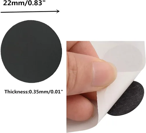 Vista 2 de 540 tapas de rosca autoadhesivas, 0.83 pulgadas, 10 hojas de material de PVC autoadhesivas para agujeros de tornillo, adhesivo a prueba de polvo