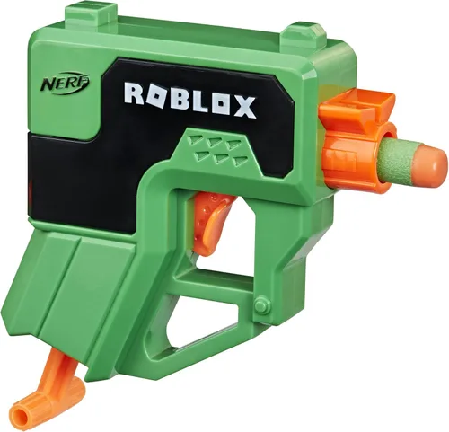 Vista 4 de Nerf Roblox Phantom Forces: Boxy Buster Dart Blaster, mango de cebado extraíble, 2 dardos de élite, código para desbloquear el objeto virtual