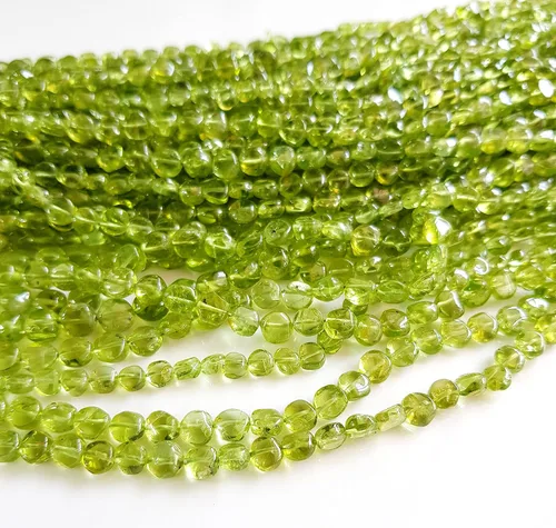 Vista 9 de Cuentas de esmeralda de piedras preciosas naturales, cuentas sueltas de esmeralda genuina para hacer joyas, cuentas perforadas en forma de moneda