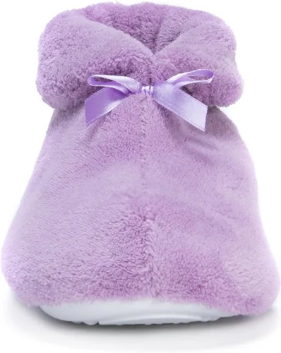 Vista 2 de MUK LUKS Bota de microchenilla para mujer con lazo de satén