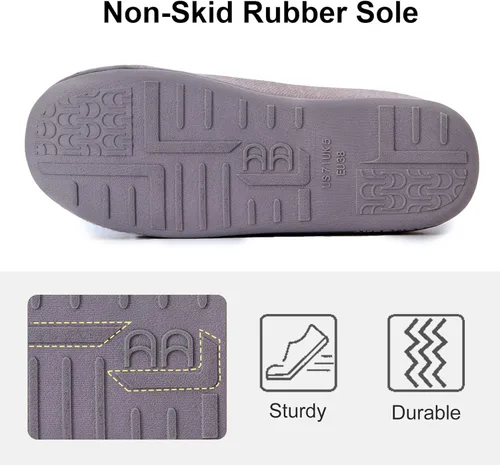 Vista 6 de LongBay Womens Furry Memory Foam Diabetic Slippers Comfy Cozy Arthritis Edema House Shoes