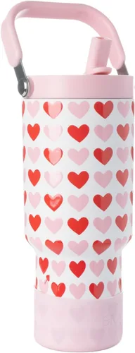 Vista 57 de Simple Modern Trek Pivot Vaso con pajita abatible de 30 oz con asa Botella de agua y protector Tapas intercambiables de pajita y para beber