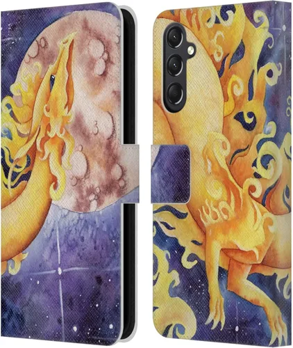 Vista 44 de Head Case Designs Officially Licensed Carla Morrow Galactic Entrancement Dragons Leather Wallet Case Compatible with Samsung Galaxy A07 4G