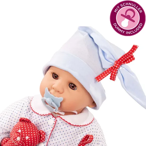 Vista 3 de Gotz Cookie 19" Soft Baby Boy Doll con café Dormir ojos & accesorios para edades de 3 y hasta