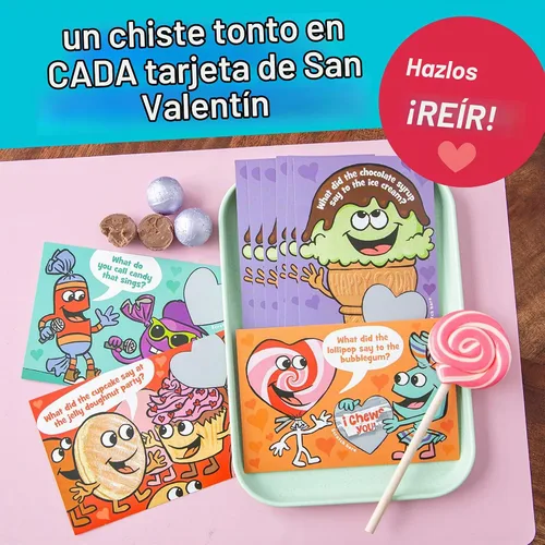 Vista 5 de 28 tarjetas de chistes Peaceable Kingdom rascables, para San Valentín