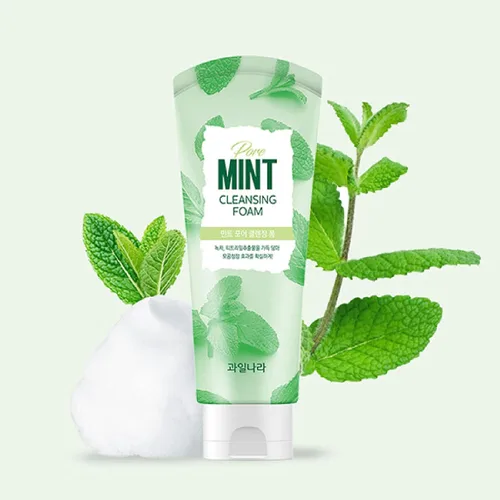 Vista 6 de GASHINA STORY Mint Pore - Espuma limpiadora coreana para lavado facial (renovación), limpiador facial coreano para refrescar la piel propensa al