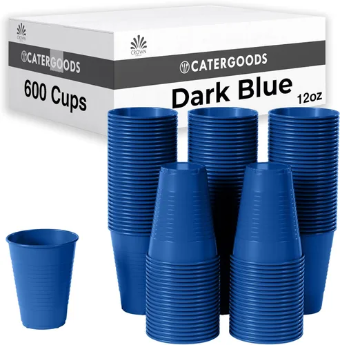 Vista 26 de Party Solids Vasos de plástico negros - 12 onzas, paquete de 100