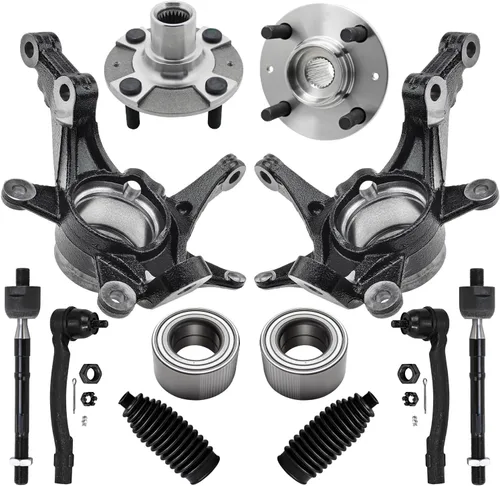 Vista 67 de Detroit Axle - Kit de nudillos traseros izquierdo FWD para Hyundai Santa Fe 2007-2009 Veracruz 2007-2012, reemplazo del conjunto de cojinete