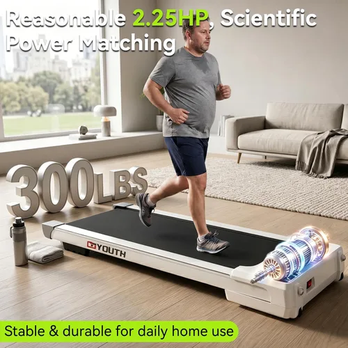 Vista 12 de APP - Cinta de correr compacta de control inteligente, máquina de correr silenciosa y cómoda con conexión de código QR y competencia divertida