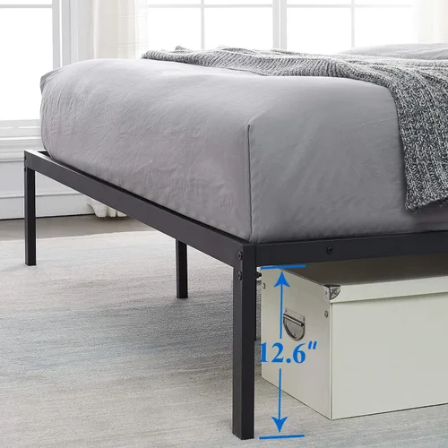Vista 7 de Base de cama Vecelo, de 14 pulgadas, listones de acero resistente Plataforma metálica B