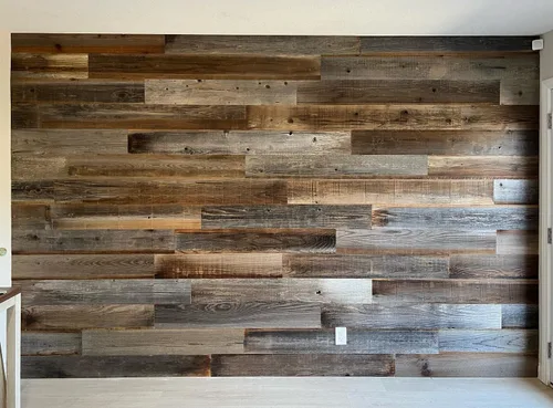 Vista 5 de Rockin' Wood Tablones de madera real extra ancha para decoración de uñas, rústica, recuperada, naturalmente desgastada, madera de granero