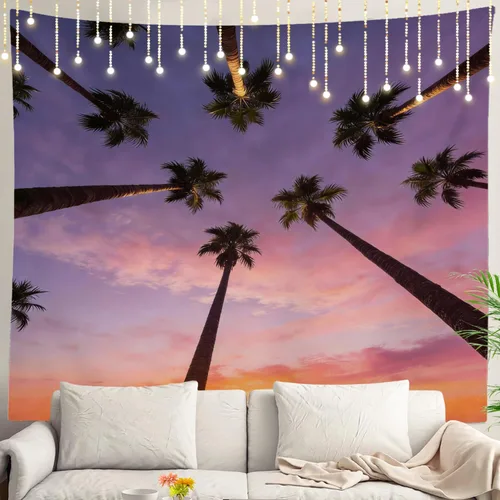 Vista 122 de Shrahala Modern Abstract Artwork Wall Tapestry, Orange Black Beige Wall Hanging Large Tapestry Decoration Polyester Fiber White Hem Around for Dorm