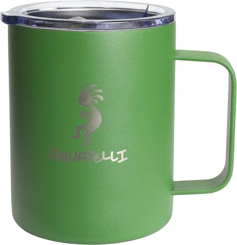 Vista 7 de Taza aislada al vacío con asa, 12 onzas, blanco ártico
