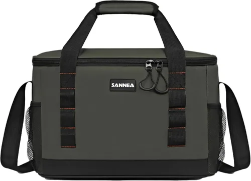 Vista 27 de Backpack Cooler Insulated Leakproof, Soft Cooler Backpack for Beach Beige - Negro - Marrón-01