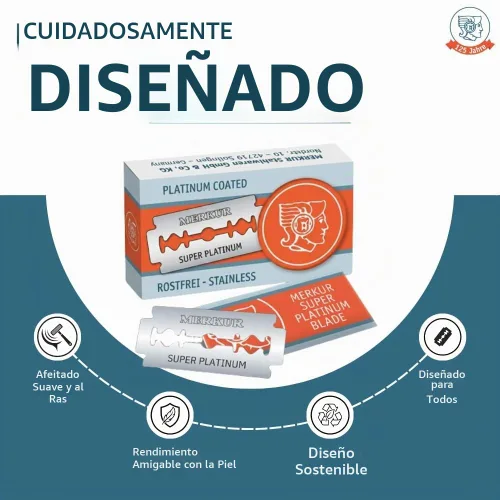 Vista 4 de Merkur Cuchillas de afeitar de doble filo, MK-911-3PK, 10 unidades (paquete de 3)