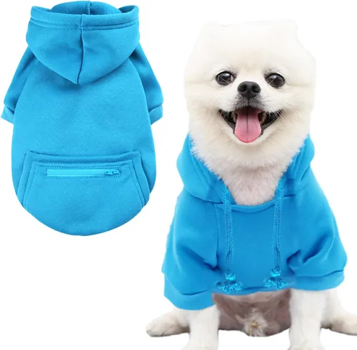 Vista 10 de Jecikelon Abrigo de Clima Frío para Mascotas Perro con Bolsillo Sudadera de Invierno para Perro Ropa Cálida para Cachorros para Perros Pequeños Ropa