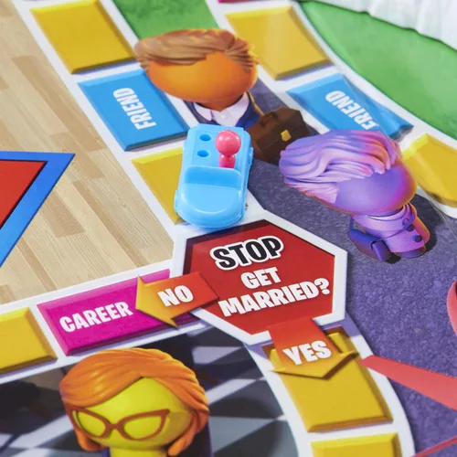 Vista 3 de Juego de mesa The Game of Life, juegos familiares para niños de 8 años en adelante, las clavijas vienen en 6 colores, juegos de mesa familiares
