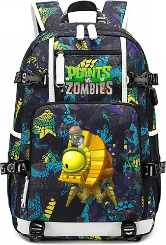 Vista 28 de ISaikoy Plants vs. Zombies Mochila Bolsa para Portátil Color Azul 1