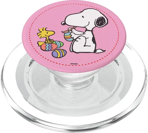 Vista 8 de Cacahuetes Snoopy y Woodstock Huevos de Pascua PopSockets intercambiables PopGrip
