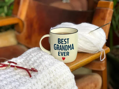 Vista 6 de Triple Gifffted Tazas de Café para los Mejores Abuelos del Mundo para Abuela y Abuelo, Ideas de Regalos de Nietos, Nietos, Anuncio de Nuevos