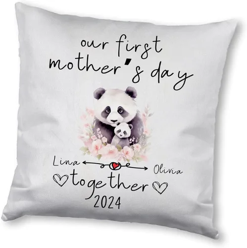 Vista 13 de Mother's Day Panda, Personalised Pillow Case Decor for Home, Present for Mom, Grandmother, for Her