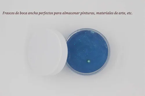 Vista 5 de Paquete de 24 tarros de plástico de 10 onzas con tapas, tarros de especias para almacenamiento de alimentos, tarros de almacenamiento de 10oz
