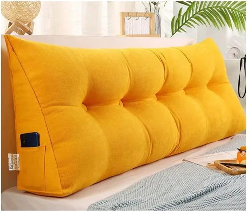 Vista 12 de Almohada triangular para cabecero, almohada de lectura, almohada grande para cabecero, soporte de espalda, cojín lumbar con funda extraíble