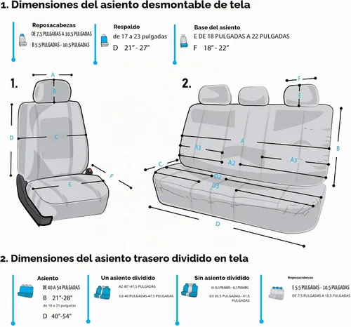 Vista 9 de FH Group Juego completo de fundas de asiento de coche de tres filas a rayas, compatible con bolsas de aire y listas para dividir, ajuste universal