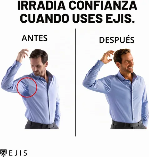 Vista 4 de Ejis Camiseta interior de algodón con cuello en V para hombre con almohadillas para el sudor, ajuste clásico