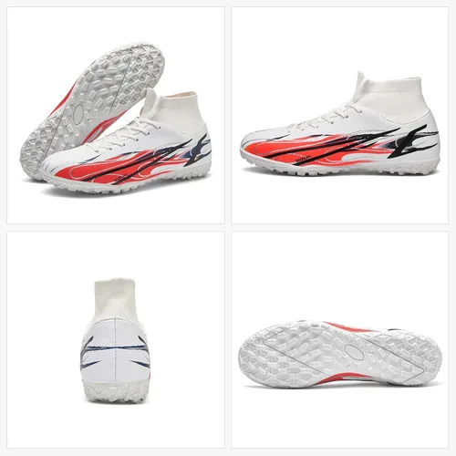 Vista 7 de Zapatos de fútbol para hombre, botines de fútbol atléticos, de alta calidad, transpirables, antideslizantes, para exteriores, para entrenamiento