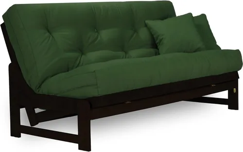 Vista 9 de Nirvana Futons Arden Dark Espresso - Juego de futón de tamaño matrimonial o queen, marco de futón de madera sin brazos con colchón
