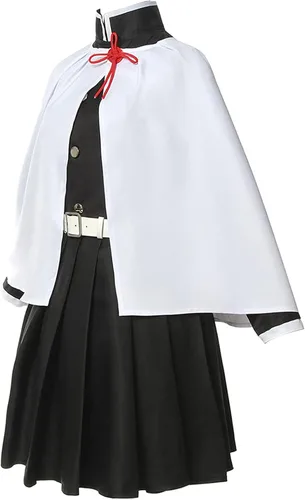 Vista 2 de LOHOU Disfraz de kimono de anime para cosplay, Demon Slayer-Tsuyuri Kanawo