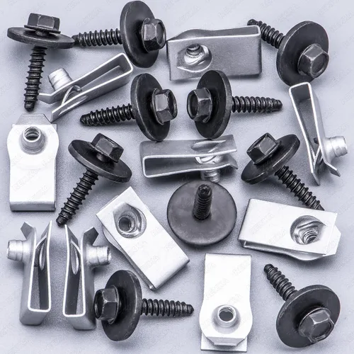 Vista 2 de Rexka Juego de 10 juegos de guardabarros cubierta de parachoques Splash Shield Wheelhouse Liner Bolt Tornillo U Tuercas Kit para GM 11570498