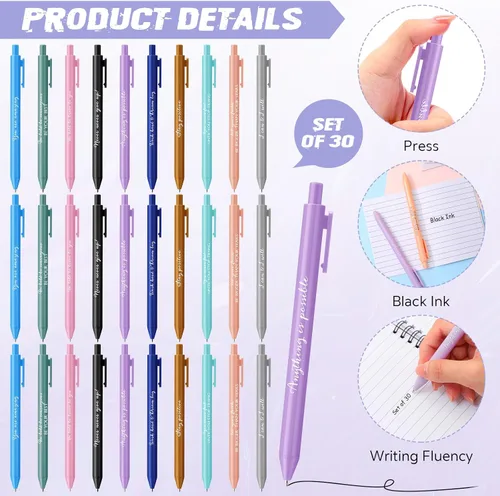 Vista 3 de Fulmoon Bloc de notas inspiradores, regalos de graduación, regalos de agradecimiento a los empleados, diarios motivacionales, bolígrafos de tinta