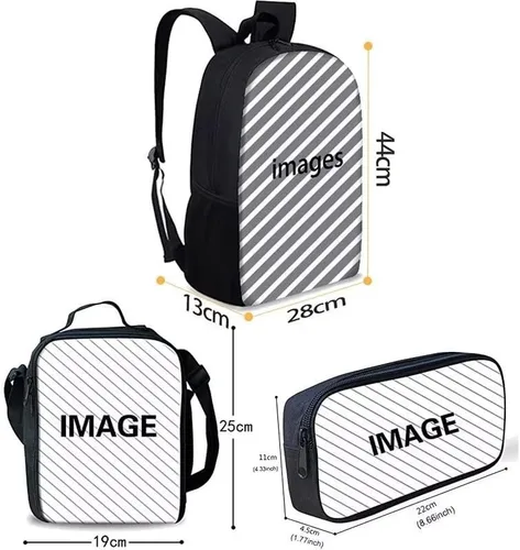 Vista 6 de AmzPrint Mochila ligera de 17 pulgadas para la escuela, mochila kawaii, mochila escolar para niñas, color rosa, Pelota de béisbol, Tamaño único