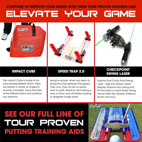 Vista 7 de EyeLine Golf Speed Trap - Build Confidence, Improve Your Swing with Slice and Hook Corrector, Swing Trainer, Path Aid, Greater Distance, Made in